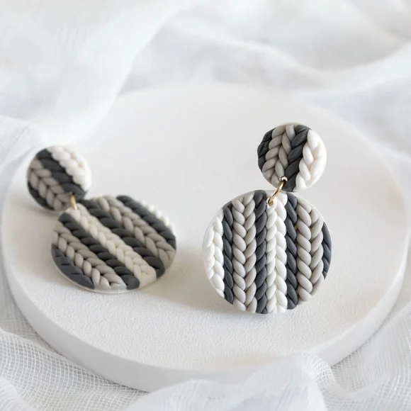 Cozy Knit Earrings - Picture 3 of 7